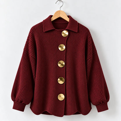 Aurum Oversized Button Cardigan
