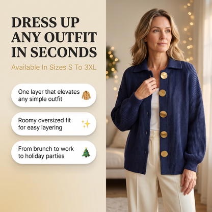 Aurum Oversized Button Cardigan