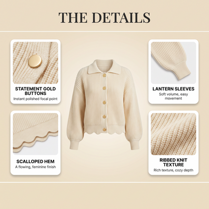Aurum Oversized Button Cardigan