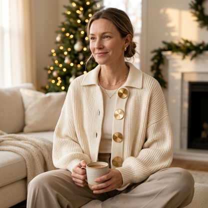 Aurum Oversized Button Cardigan
