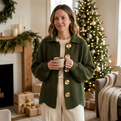 Aurum Oversized Button Cardigan